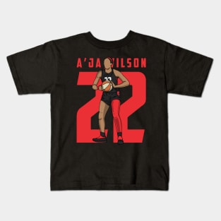 A'ja Wilson Comic Style Kids T-Shirt